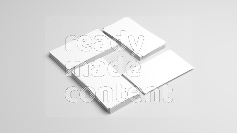 Corporate Stationery Elements, Blank White Textured Brand ID, On White Background