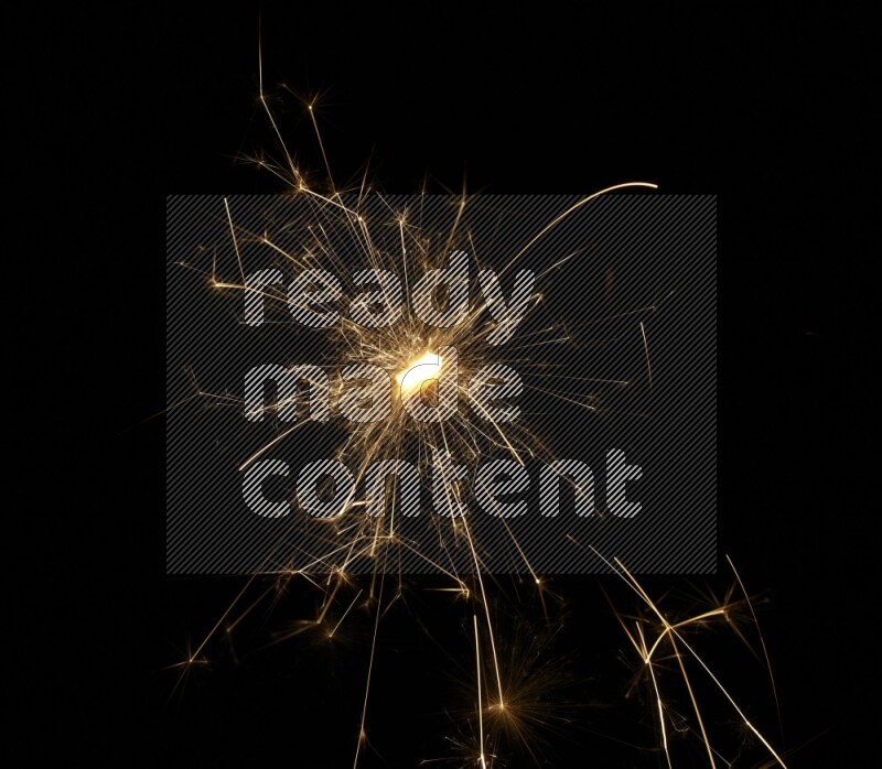 Sparkler candle isolated on black background