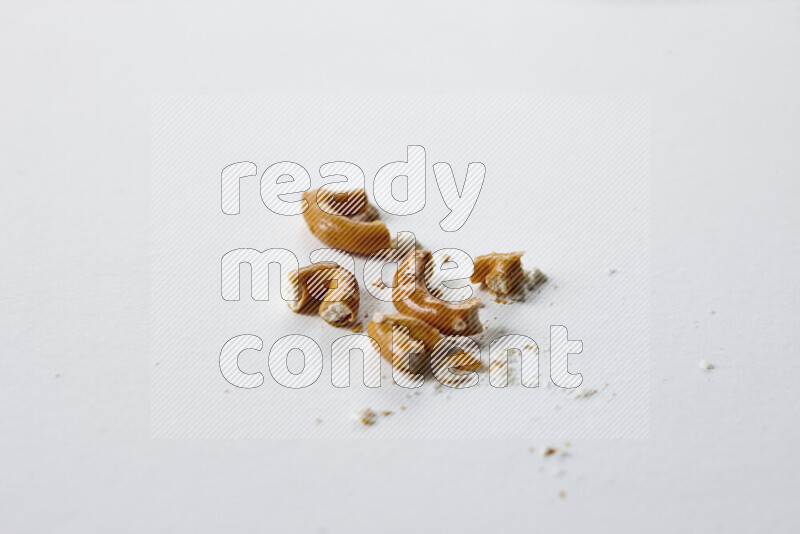 Pretzels snacks on white background