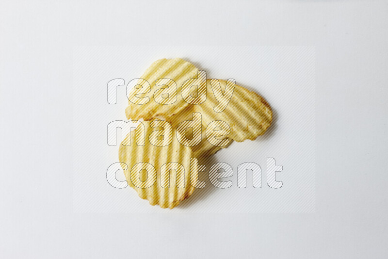 Chips snacks on white background