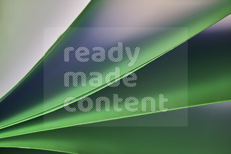 An abstract art piece displaying smooth curves in cold gradients created by colored light