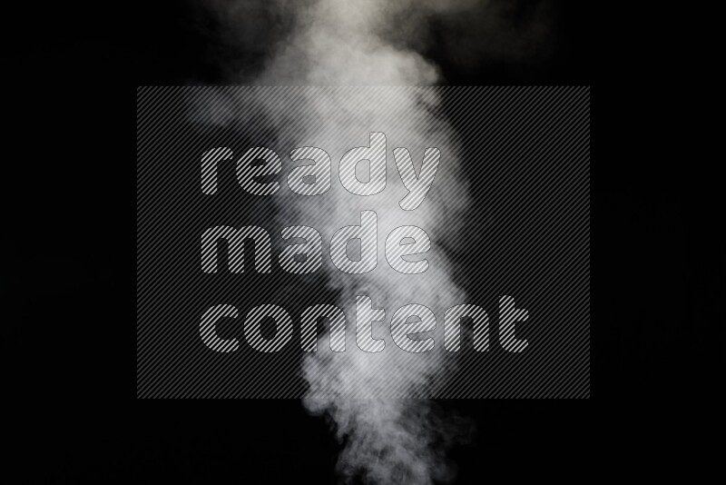 irregular white smoke on black background.
