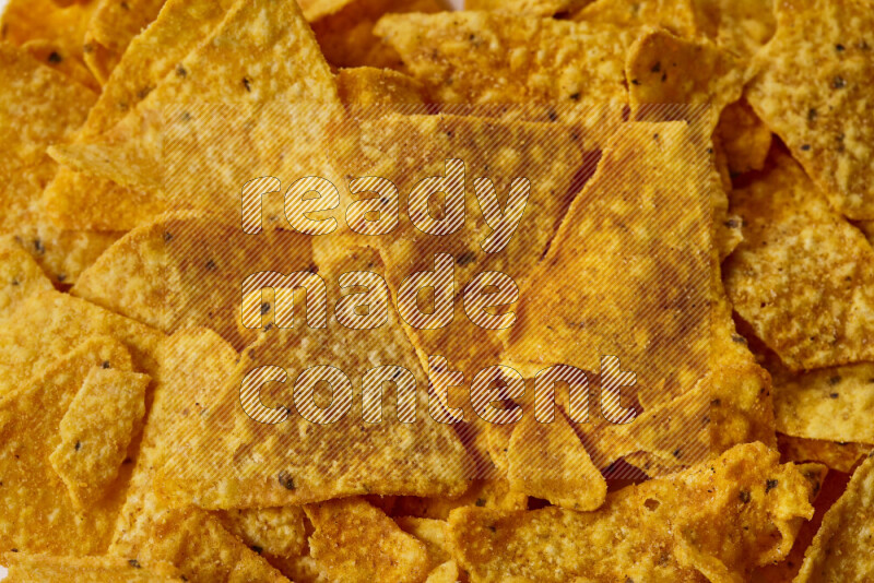 Nachos snacks on white background
