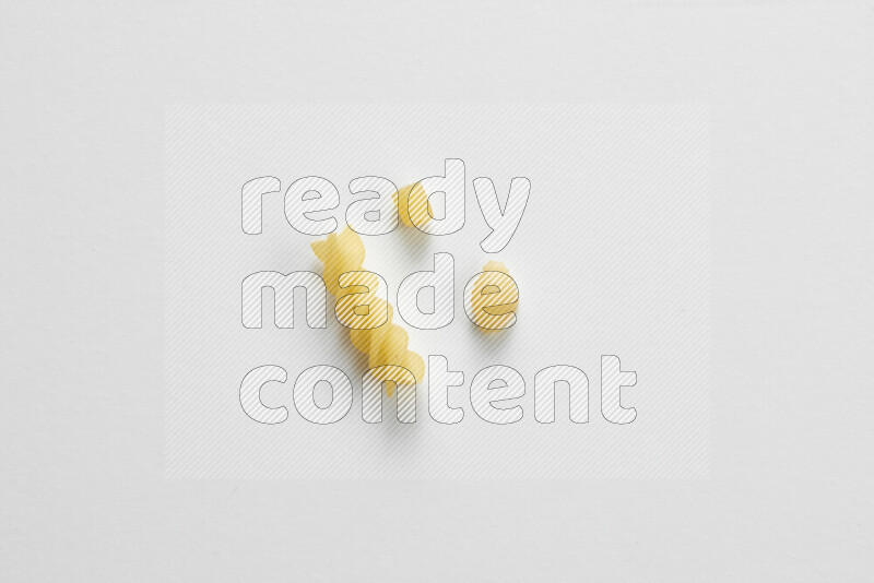 Different pasta types on white background