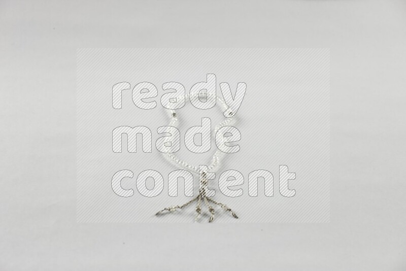 A prayer beads placed on white background