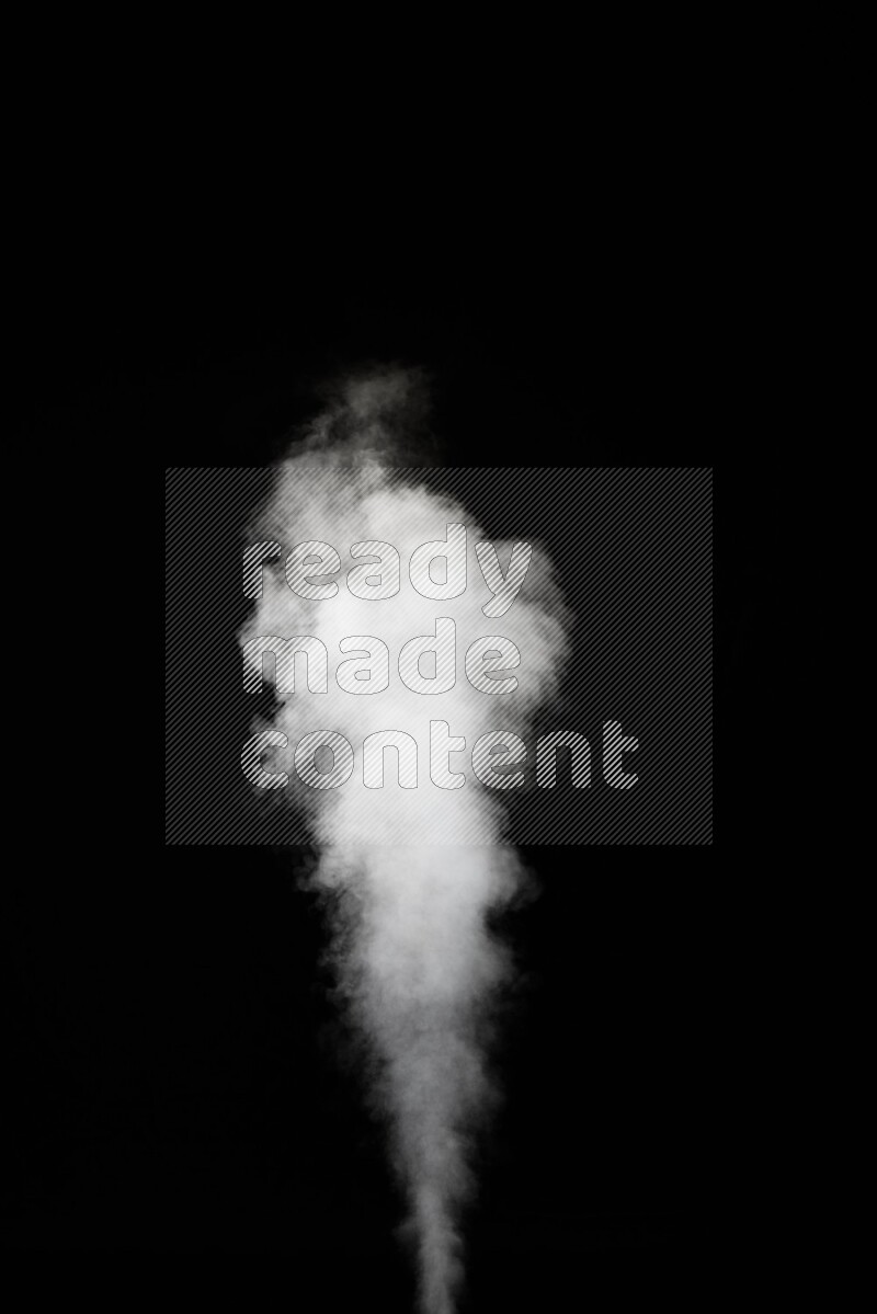 irregular white smoke on black background.