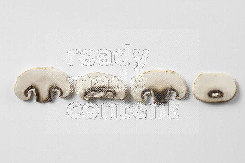 Mushrooms on white background