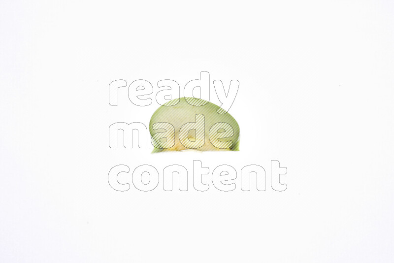 Apple slices on illuminated white background