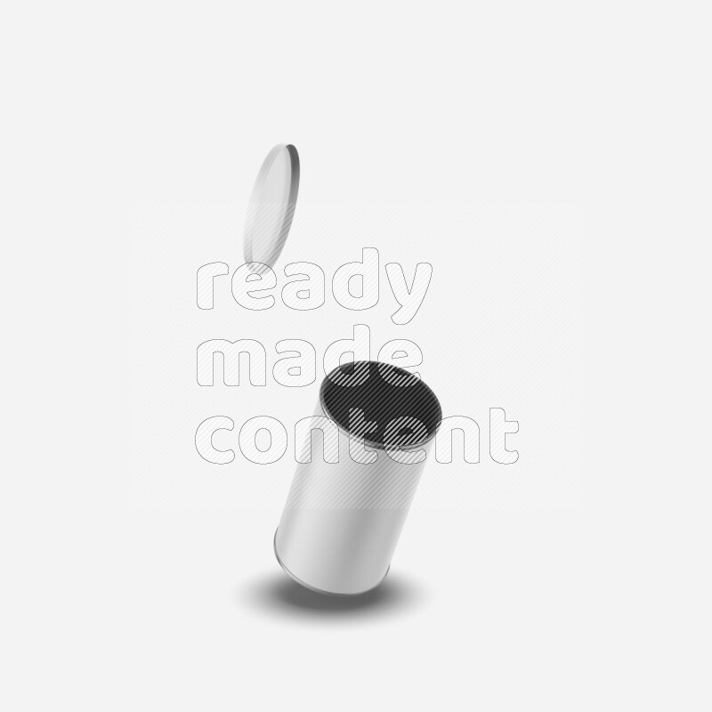Small paper tube mockup with glossy label and plastic cap isolated on white background 3d rendering