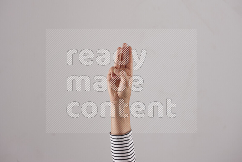 Woman hands gesturing sign language