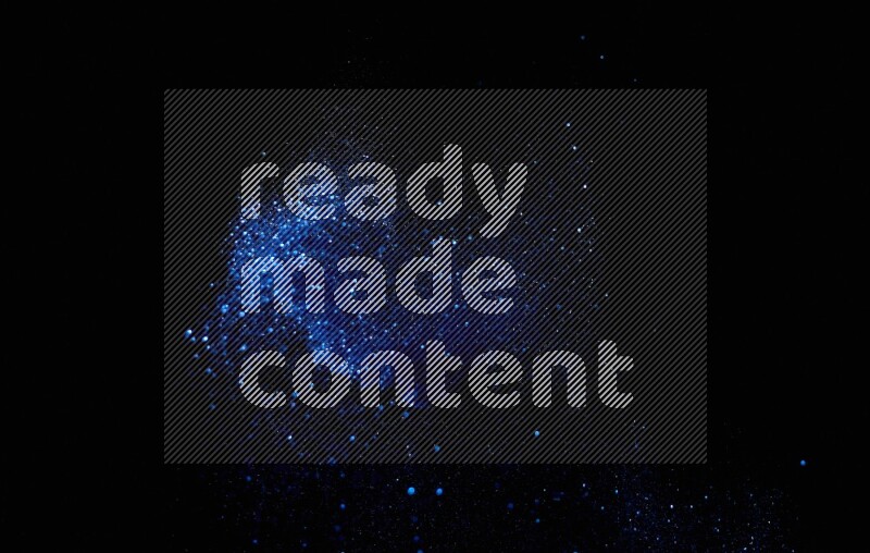Blue glitter powder isolated on black background