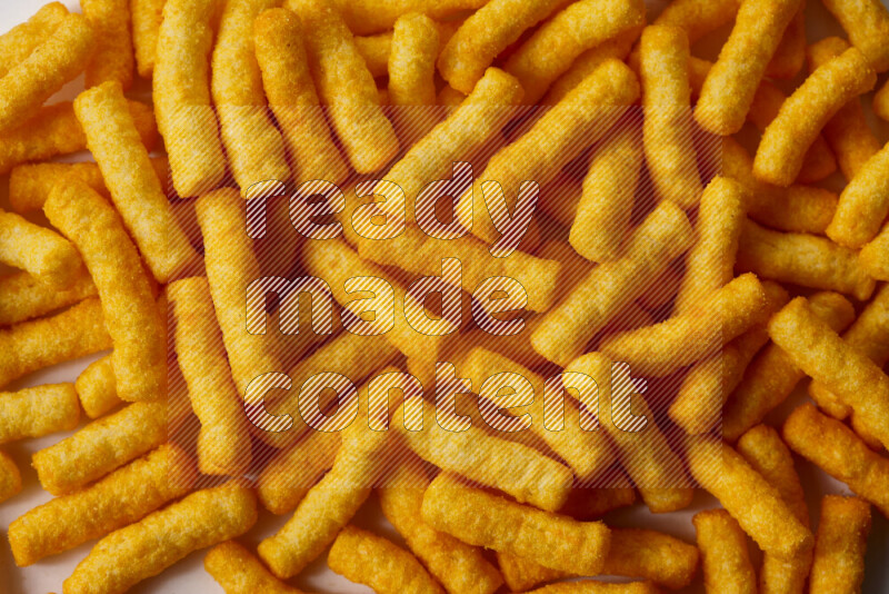 Puffs snacks on white background