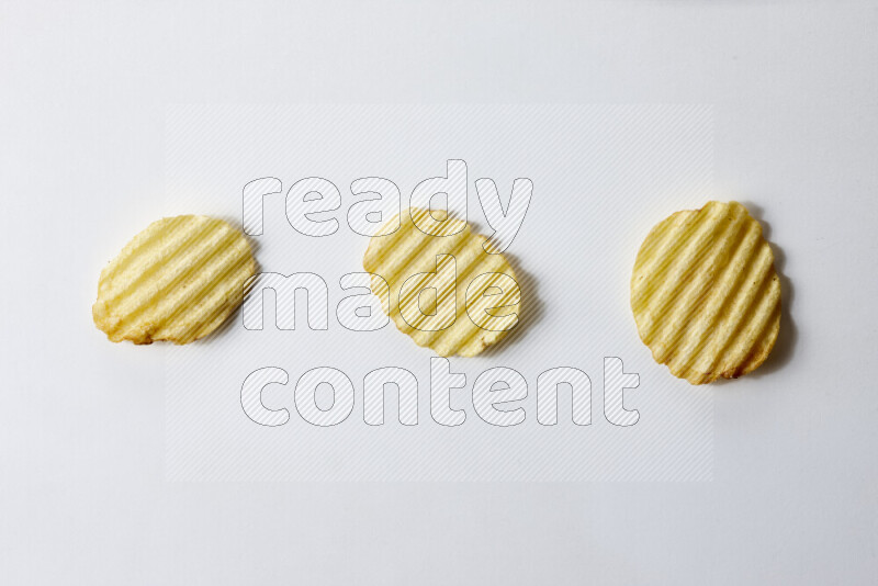 Chips snacks on white background
