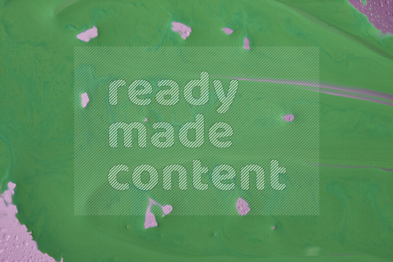 Close-ups of abstract green paint texture in different shapes