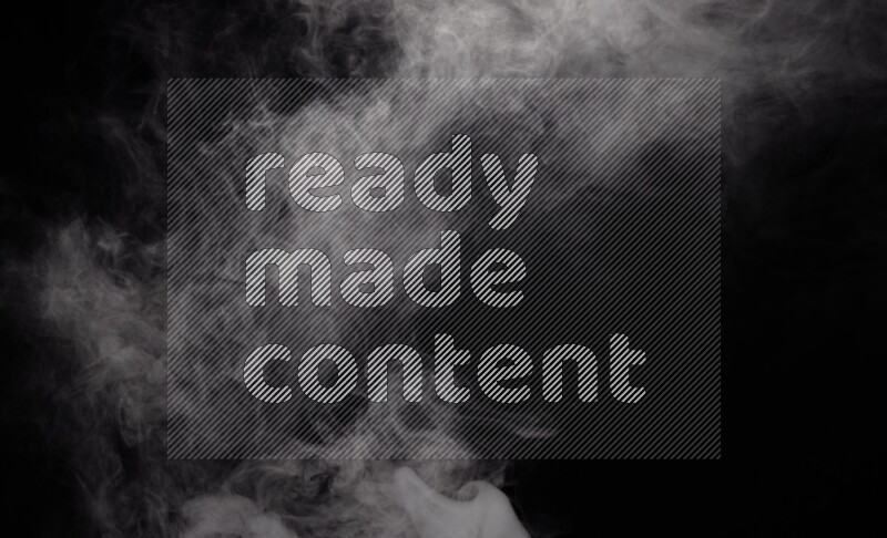 irregular white smoke on black background.