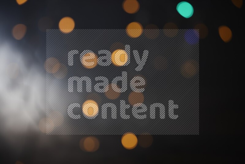 Abstract bokeh light with flare haze