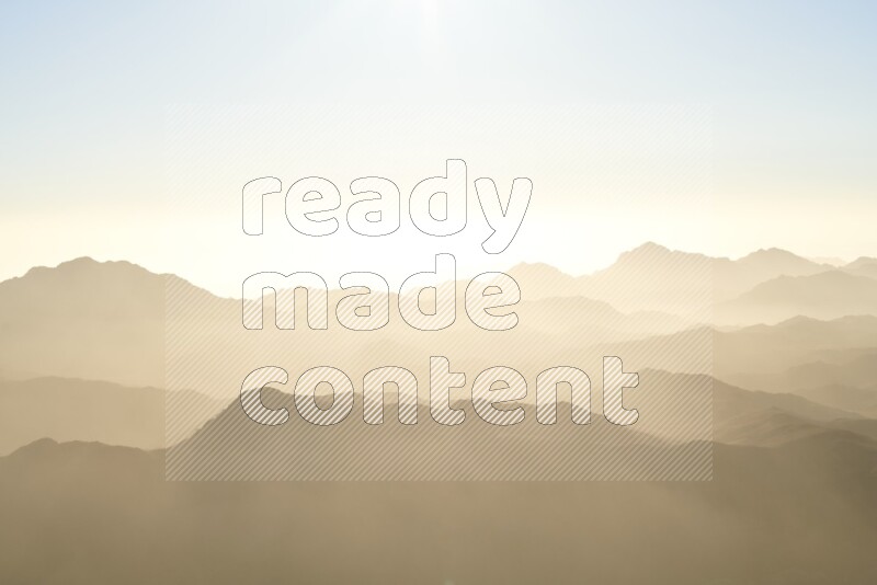 Sunrise view on mountain summit