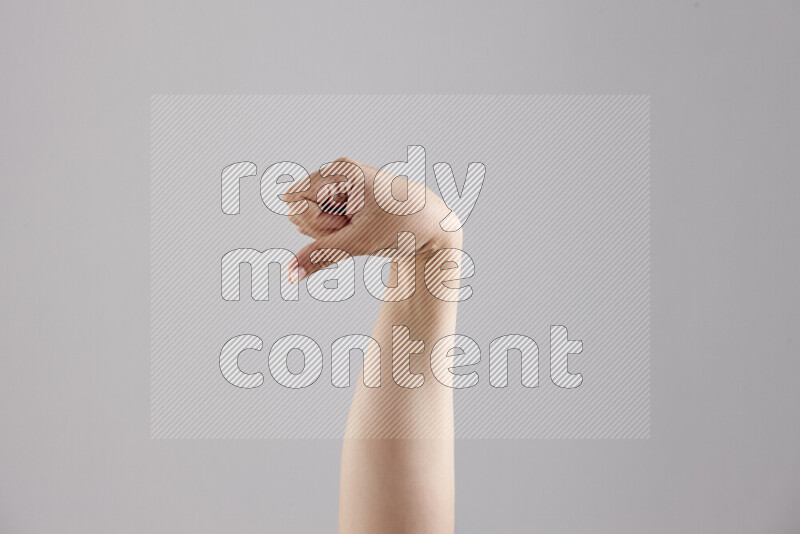 Woman hands gesturing sign language