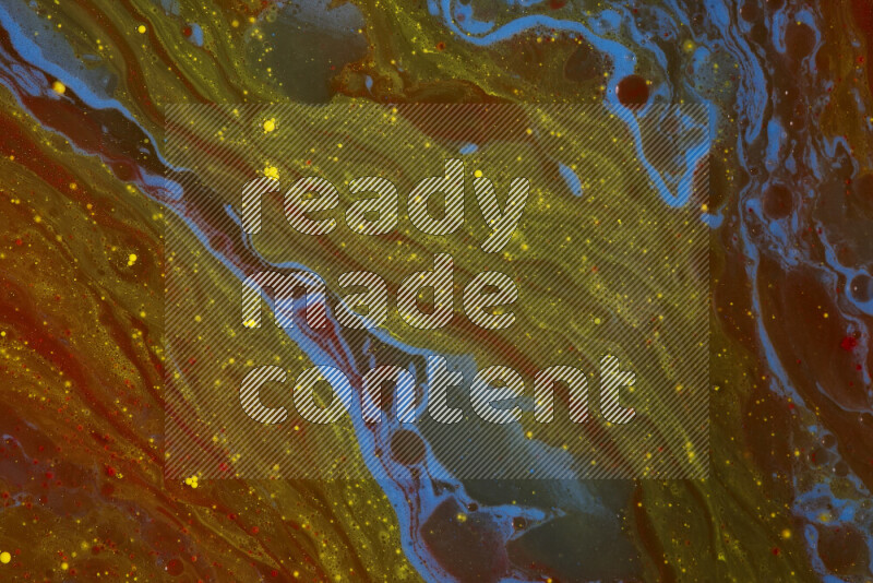 تظهر الصورة أشكال مختلفة من تداخلات اللون الأحمر والأزرق والأصفر