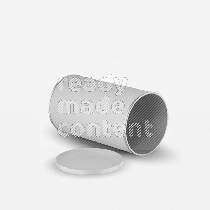 Paper tube mockup with matte label and plastic cap isolated on white background 3d rendering